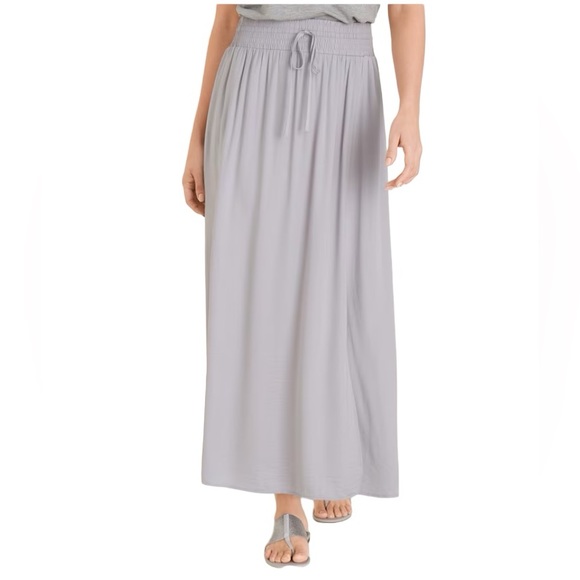 NWT Chico’s Solid Side-Slit Maxi Skirt Size 8 - Picture 1 of 12